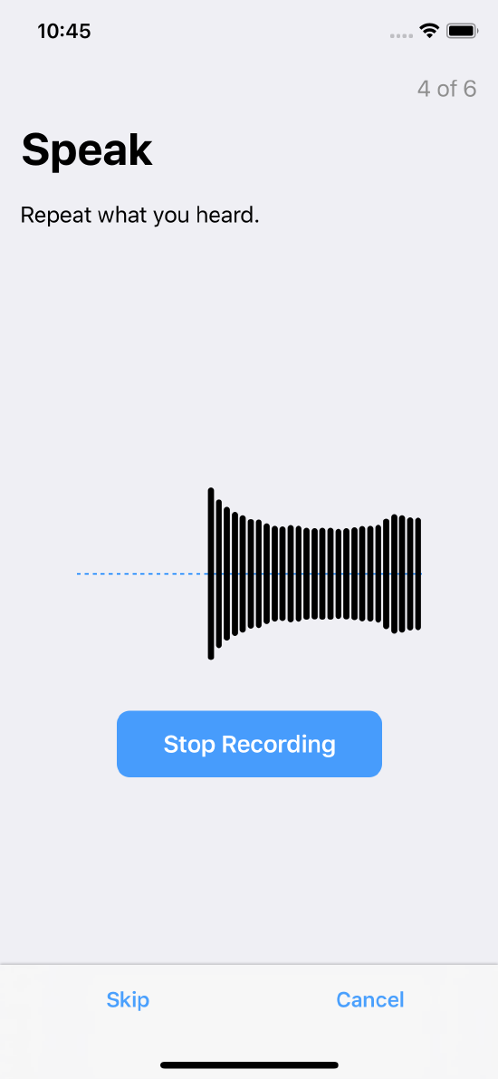 Records the user's voice